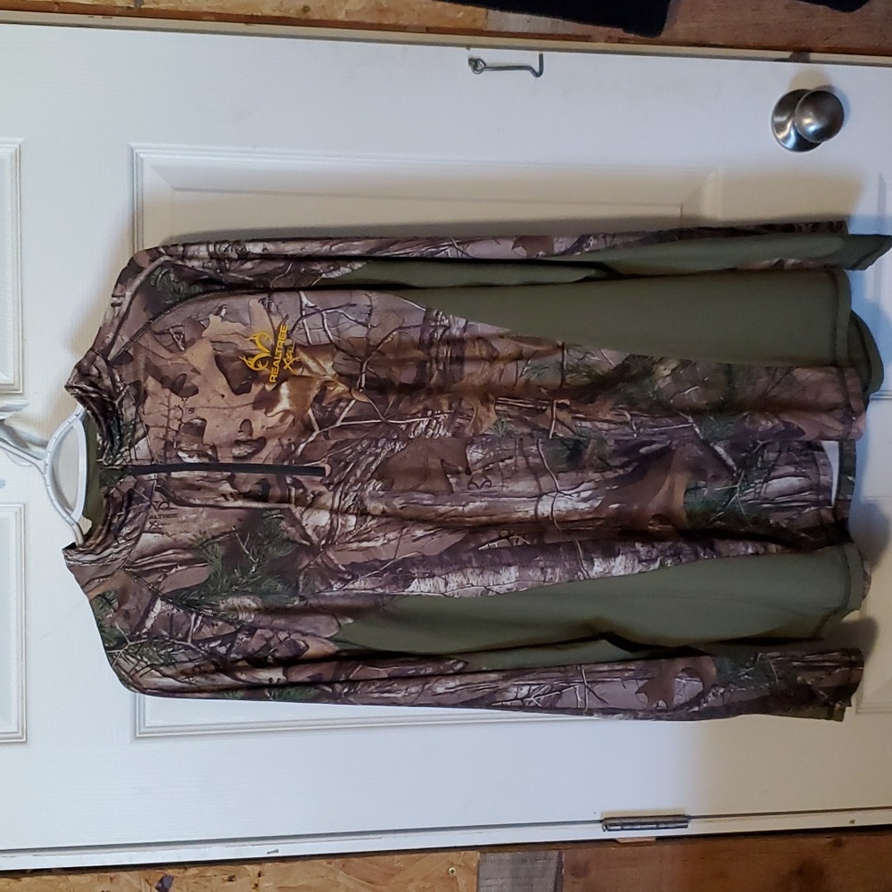 Mens realtree 3/4 zip pullover